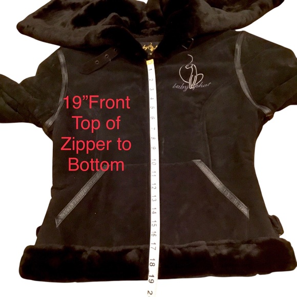 Vintage Baby Phat Black Suede Bomber Jacket Size- Small Y2K 2000 Faux Fur Lined - Picture 11 of 16